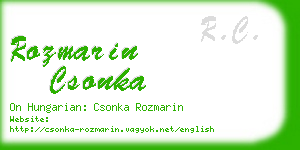 rozmarin csonka business card